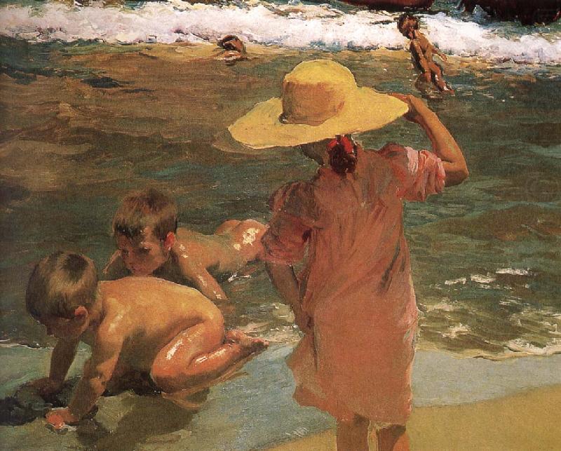 Joaquin Sorolla Children swimming beach china oil painting image